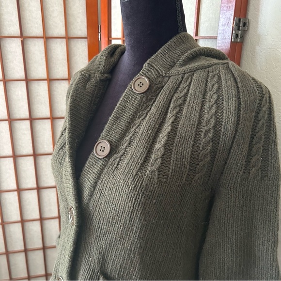 NWT Olive Green Fall ‘07 Millau LF Swing Cardigan Y2K - Picture 9 of 14